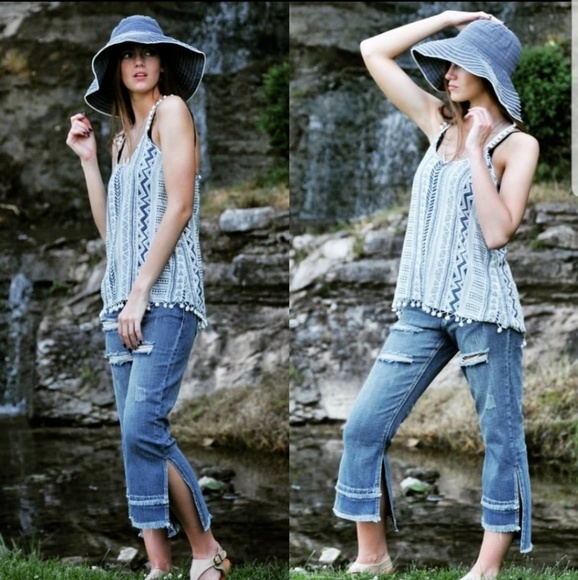 RELISTED Loveriche pompom Aztec print tank - Picture 5 of 6